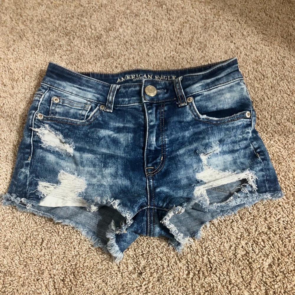 American Eagle Denim Shorts Size 0